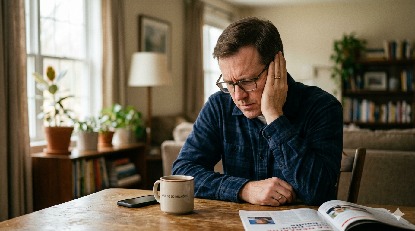 Person covering ear due to tinnitus — Health Dispatch investigation